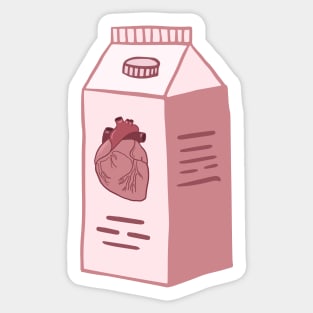 Pack of juice. A pack of juice from the heart. Doodle drawing. Cartoon style drawing. A pack of juice from the heart. Doodle drawing. Cartoon style drawing Sticker